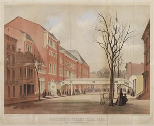 音楽のアカデミーの眺め、ブルックリンサニタリーフェア、1864 作： American School